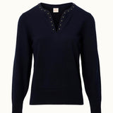 GENEVA | 100% Merino Wool Pullover | Night Blue